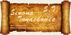 Simona Tanasković vizit kartica